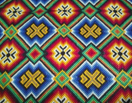 Hand knitted background Stock Photos