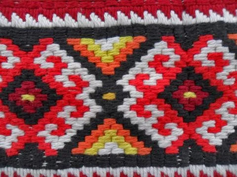Hand knitted background Stock Photos
