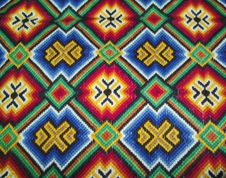 Hand knitted background Stock Photos