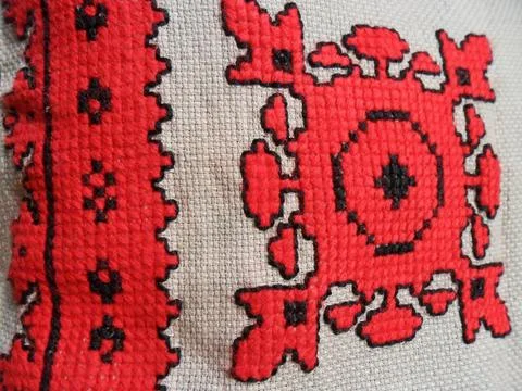 Hand knitted background Stock Photos