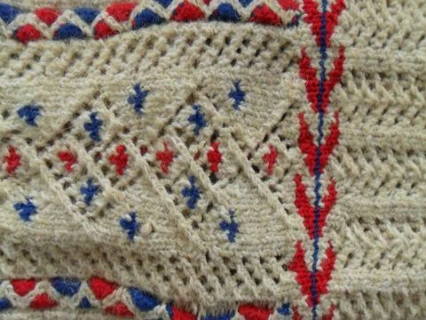 Hand knitted background Stock Photos