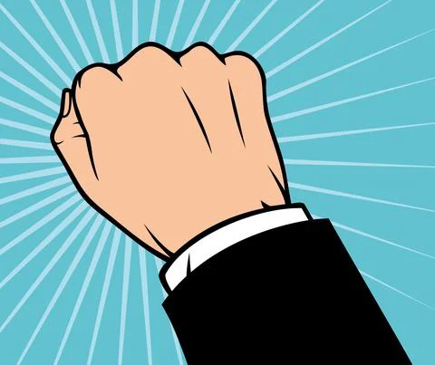 Hand knocking at the door Stock Illustration