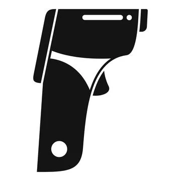 Hand laser thermometer icon simple vector. Digital temperature Stock Illustration