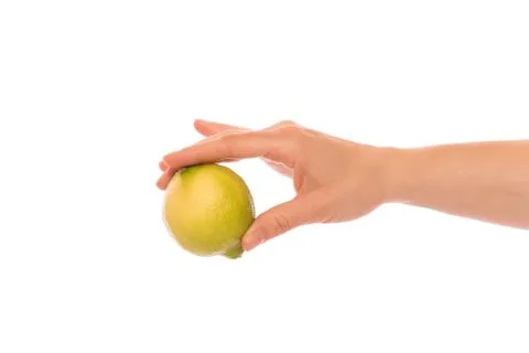 Hand with lemon Foto stock