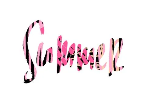 Hand Lettered Design Poster Stock Illustration