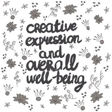 Hand lettering creative expression. Stock Illustration