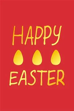 Hand Lettering Happy Easter Stock Illustration