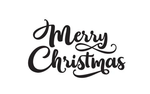 Hand Lettering Merry Christmas For Celebration. Vector Illustrator 2018 Stock Illustration