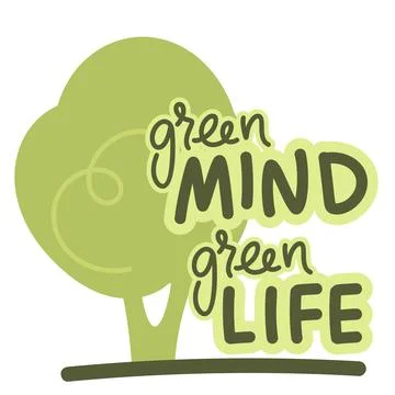 Hand lettering. Recycle. Do something green today Stock Illustration