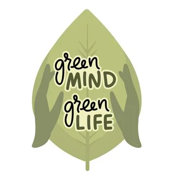 Hand lettering. Recycle. Do something green today Stock Illustration