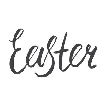 Hand lettering word Easter. Stock Illustration
