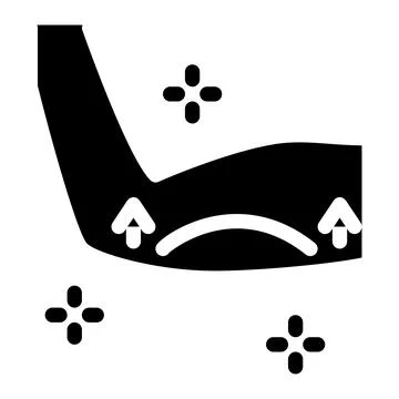 Hand lifting icon Vector Glyph Illustration Stock Illustration