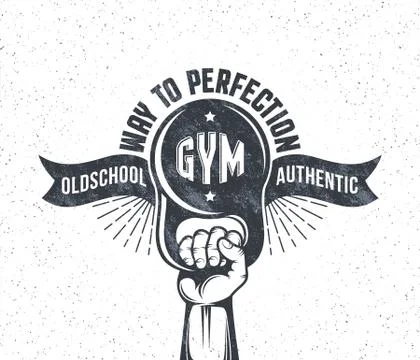 Hand lifting kettlebell Stock-Illustration