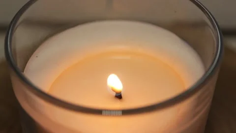 Hand Lights Small Candle With Match It Burns And Is Blown Out Stock Footage 151579293