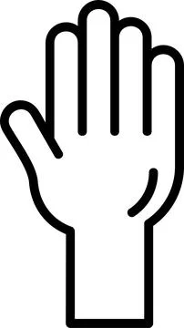 Hand Line Icon Design Stock Illustration