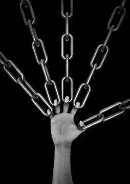 Hand link pull Stock-Illustration