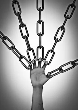 Hand link pull Illustrazione stock