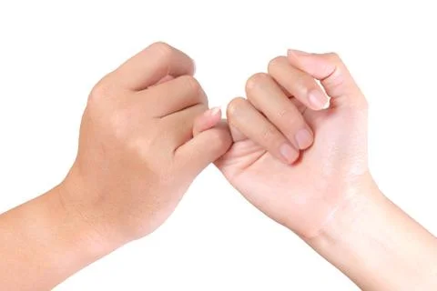 Hand linking finger isolated Stock Photos