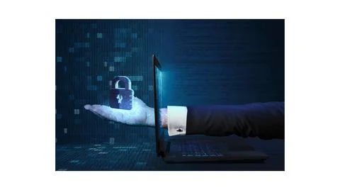 Hand with lock Stock Photos