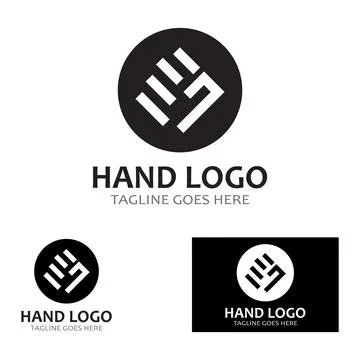 Hand logo icon vector design template illustration Stock Illustration