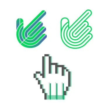 Hand logo, illustration, vector Stock Illustration