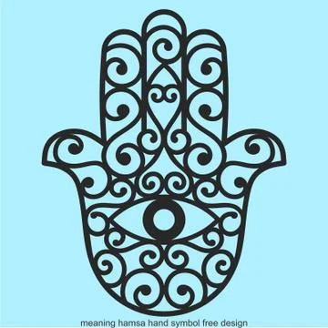 Hand logo Laser cut cnc panel design for metal, wooden room divider. Illustrazione stock