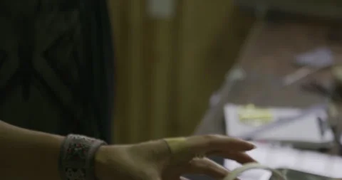 Hand looking at silver, shake Stock Footage 141359905