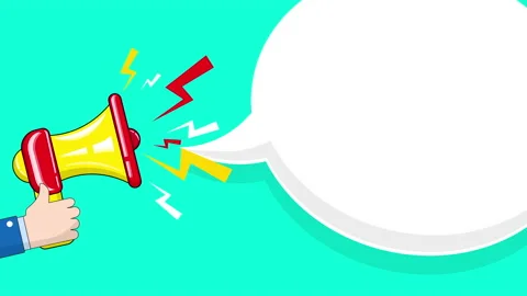 Hand loudspeaker sound Stock Footage 169208466