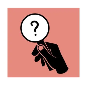 Hand with loupe 스톡 일러스트