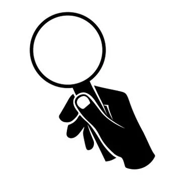 Hand with loupe イラスト素材