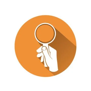 Hand with loupe Stock-Illustration