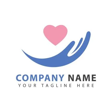 Hand love logo Stock Illustration