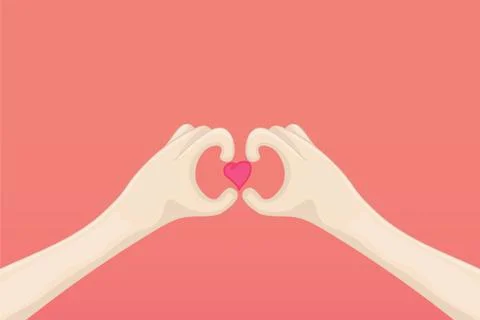 Hand love sign Stock Illustration