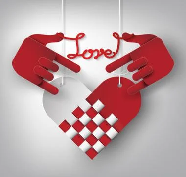 Hand Love vector. Stock Illustration