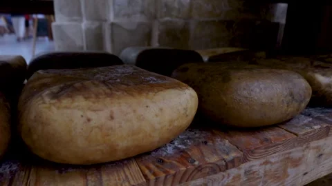 Hand made artisan Mahón cheese of  Menorca, Balearic Islands 動画素材 258249133