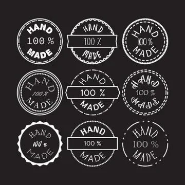 Hand Made Badge Stock Illustration