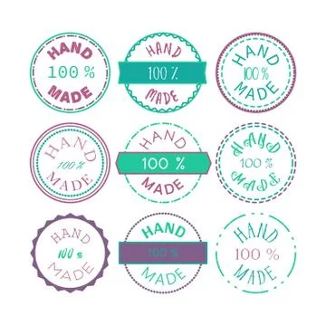 Hand Made Badge Stock Illustration