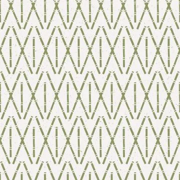 Hand made bamboo stem seamless pattern. Japanese abstract geo botanical . Soft Stock Illustration