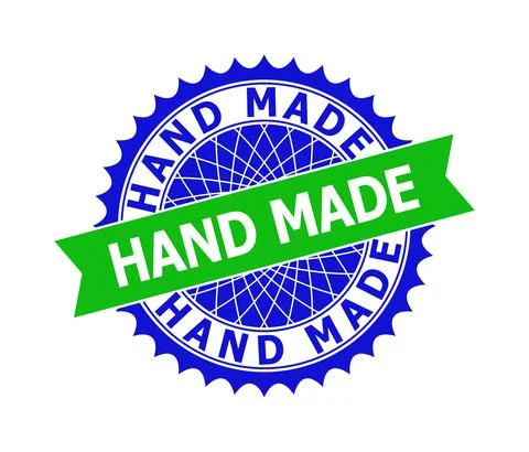 HAND MADE Bicolor Clean Rosette Template for Stamps Stock Illustration