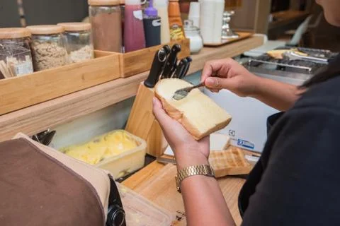 Hand made a bread Stock Photos