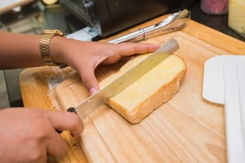Hand made a bread Stock Photos