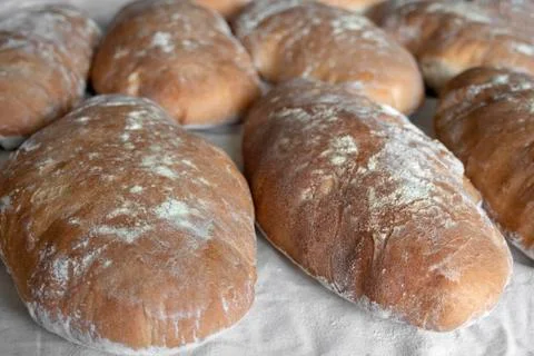 Hand made bread. Stock Photos