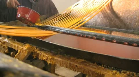 Hand-made candle Stock Footage 8955244