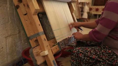 Hand made carpet Stock Footage 23294809