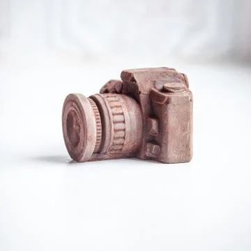 Hand made chocolate camera Foto stock