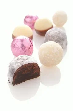 Hand made chocolates Stock Photos