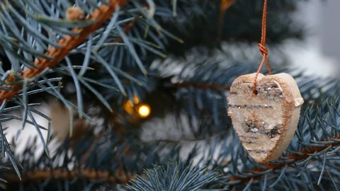 Hand made Christmas tree decorations Stock-Footage 99523468