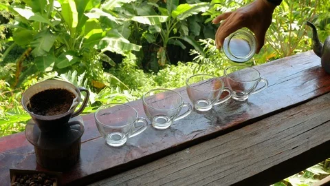 Hand made coffee 스톡 동영상 116364254