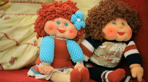 Hand Made Dolls Stock Footage 52750217