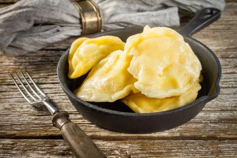 Hand-made dumplings. Stock Photos